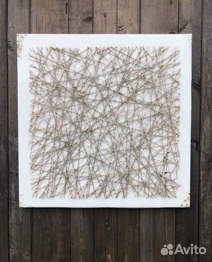 Абстрактная картина. Золотые нити