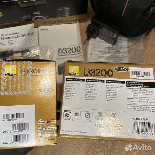 Зеркальный фотоаппарат nikon d3200 18-55 kit ED II