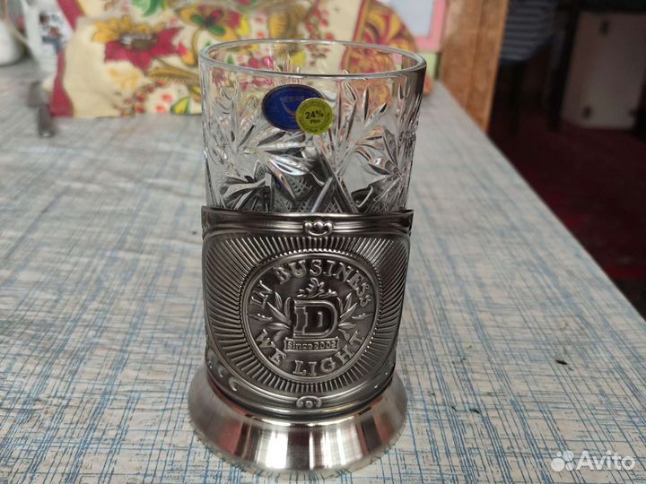 Подстаканник со стаканом