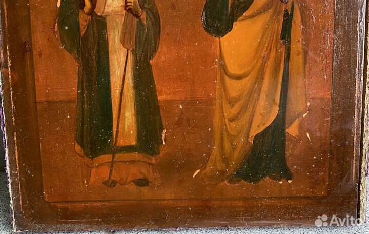 Икона Святые Алексий Московский и Святая Наталия