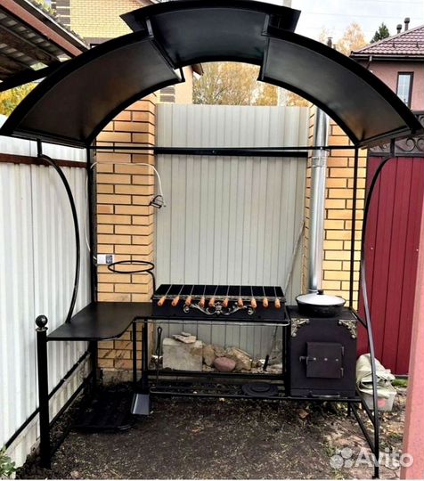 Мангал с печью