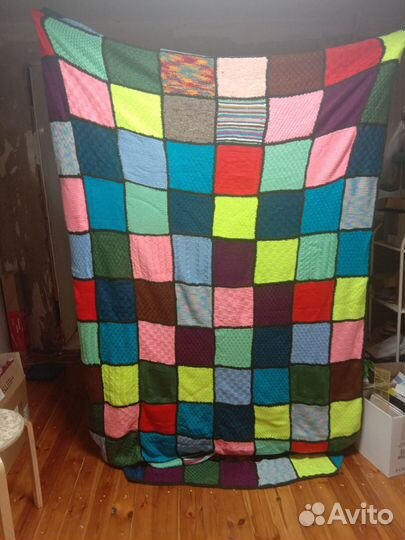 Плед ручной вязки в стиле кантри