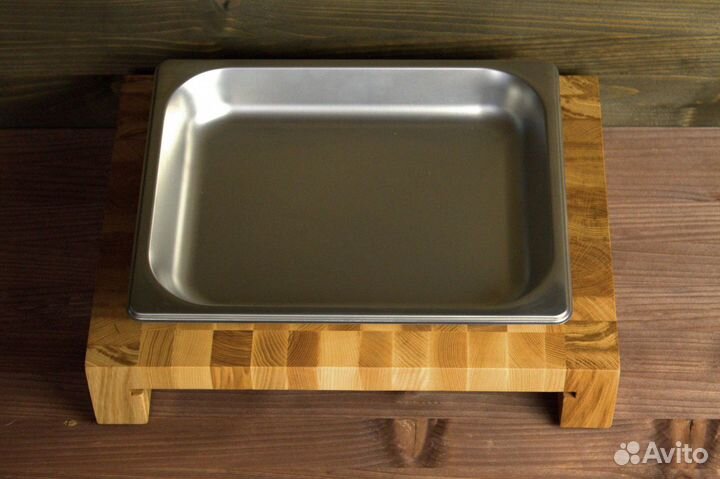 Торцевая разделочная доска с гастроемкостью