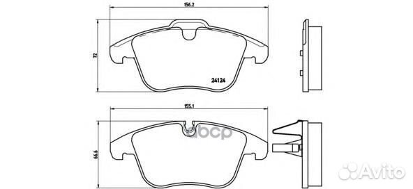 Колодки тормозные передние P36022 Brembo