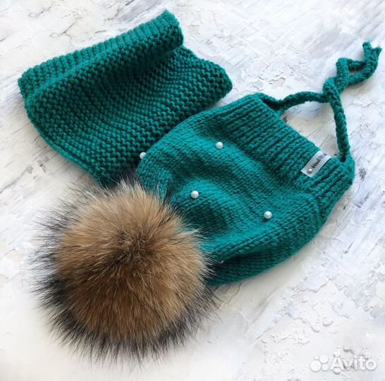 Комплект шапка и снуд