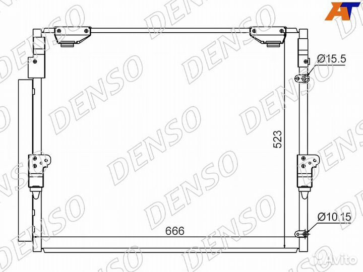 Радиатор кондиционера toyota land cruiser UZJ200 0