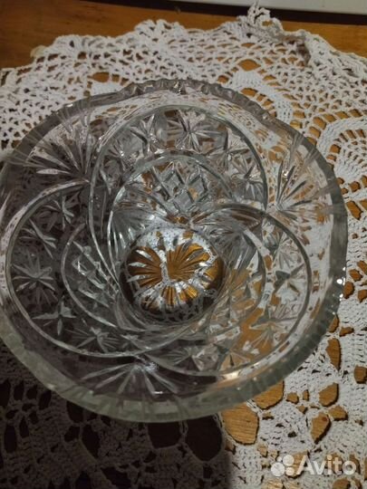 Ваза для фруктов стекло СССР