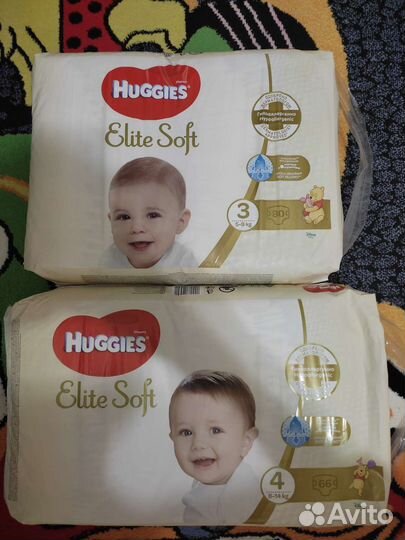 Подгузники Huggies elite soft 3,4