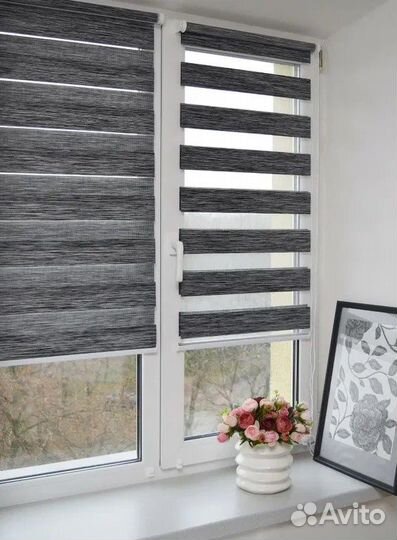 Рулонные шторы зебра