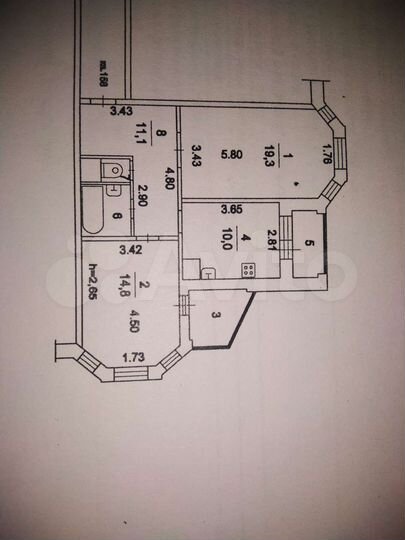 2-к. квартира, 62,7 м², 7/10 эт.