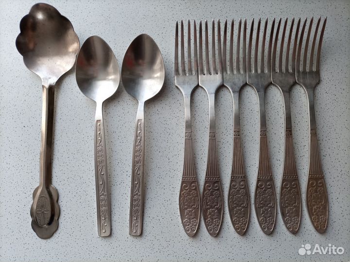 Вилки, ложки, мельхиор СССР