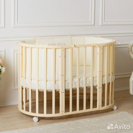 Круглая кроватка-трансформер Incanto Mimi 7 в 1