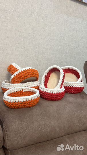 Корзина из трикотажной пряжи