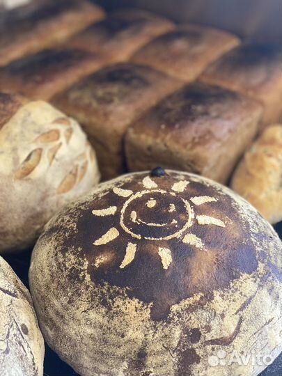 Крафтовый хлеб на закваске, домашний, ремесленный