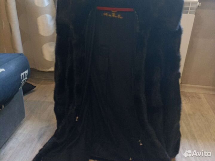 Шуба xs s норковая цвет black llama