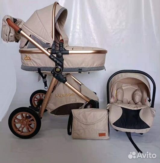 Коляска трансформер с автолюлькой (3в1) Luxmom V9