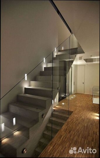 Стеклянное ограждение для лестниц и душевых