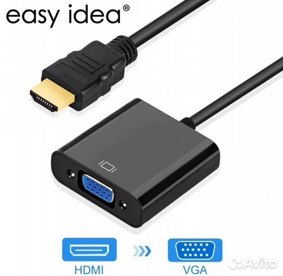 Переходник конвертер hdmi to vga новый