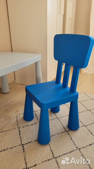 Детский стол и стулья IKEA маммут
