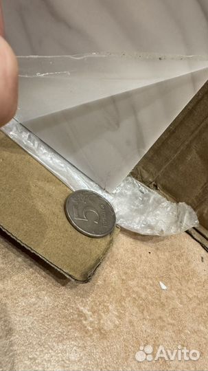 Столешница Неопалитано 240x60см искус камень белый