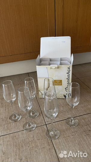 Бокалы для шампанского 6 штук