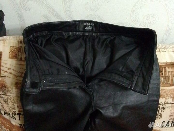 Натуральные кожаные брюки42 р