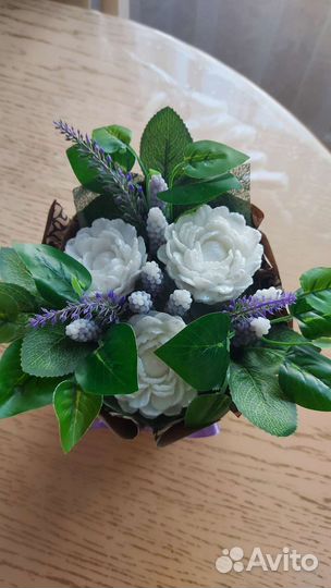 Букет-комплимент, цветы из мыла