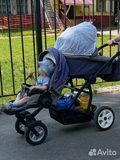 Коляска для двойни или погодок 2 в 1