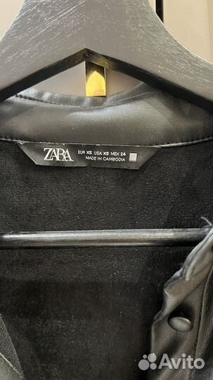 Кожаное платье zara xs
