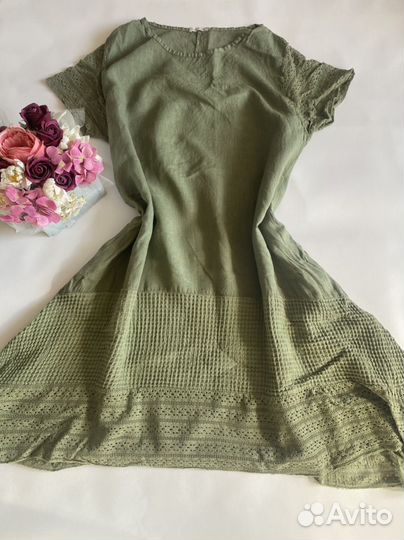 Льняное платье оригинал Италия