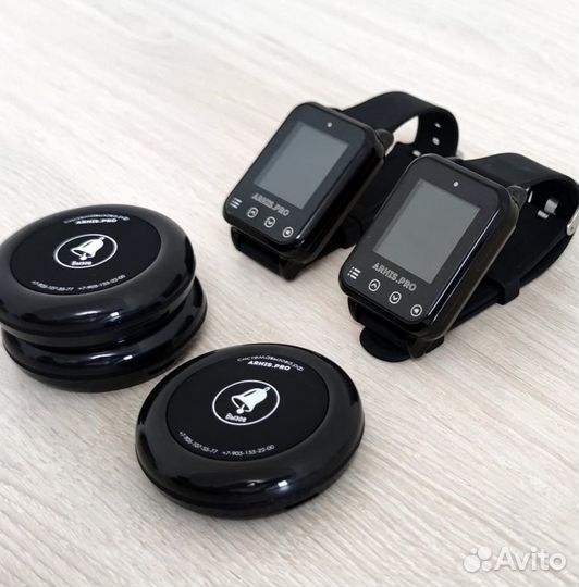 Беспроводные кнопка вызова официанта и часы Элит