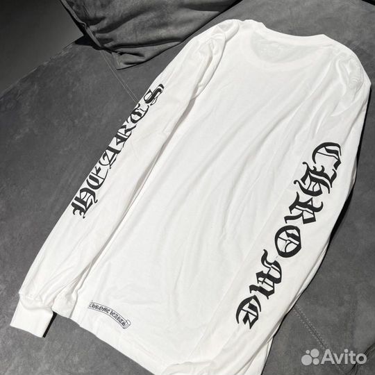 Белый лонгслив Chrome Hearts