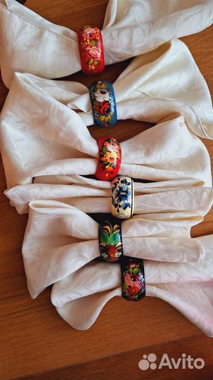 Деревянные держатели для салфеток 6 штук