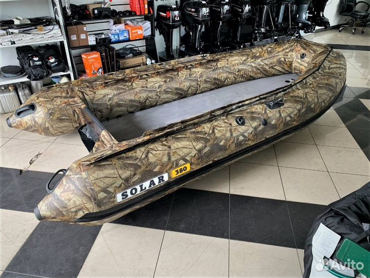 Лодка пвх solar-380 jet tunnel (пиксель)