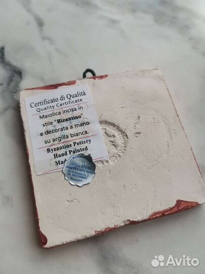 Сувенир из Сицилии. Керамическая плитка Mazara