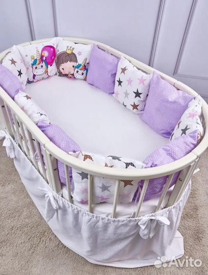 Бортики -подушки, +одеяло,новые