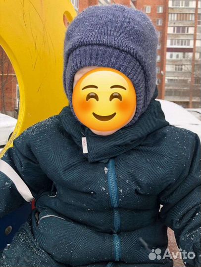 Шапка шлем 50 52 см+шапка демисезонная трикотажная