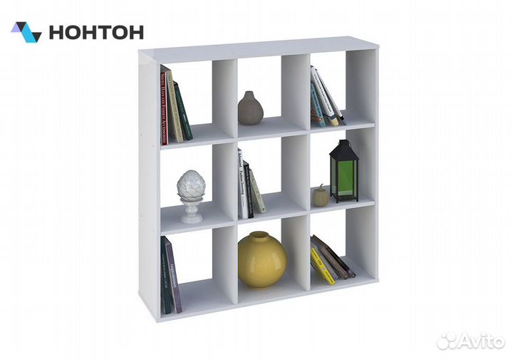 Стеллаж кубический Polini home SMART 9 секций белы