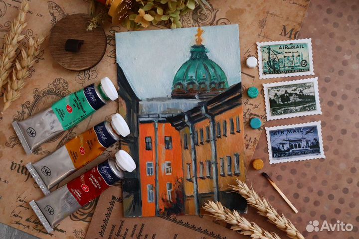 Картина городской пейзаж