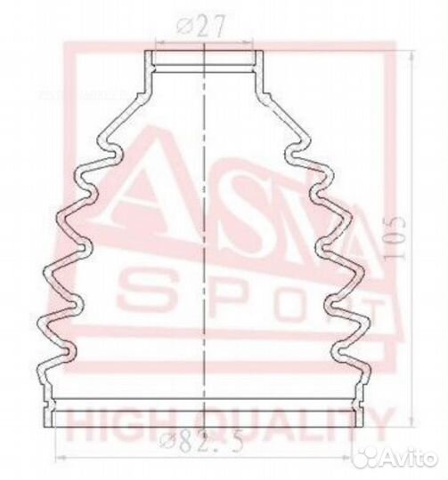 Asva asbt-ZZE15 Пыльник ШРУСа внешний (комплект бе