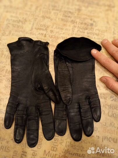 Перчатки женские кожаные