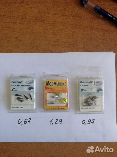 Мормышки вольфрамовые