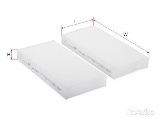 Фильтр салонный угольный CAC1609S Sakura