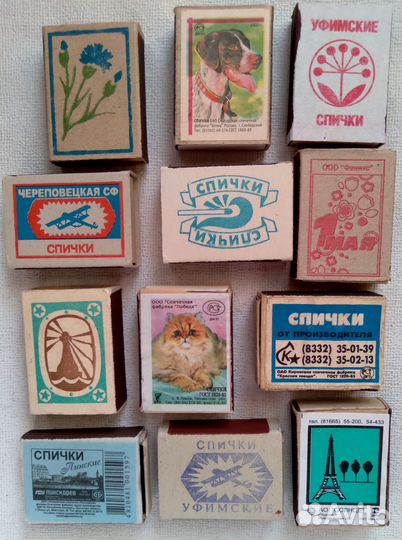 Набор спичек России и Белоруссии по фабрикам