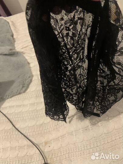 Белье ажурная юбка для чулок