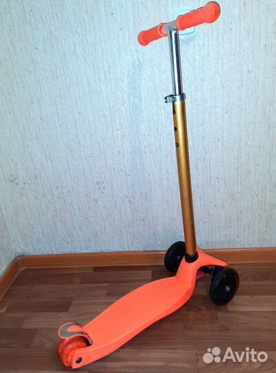 Самокат 3х колёсный XD Scooter Orange С Подсветкой