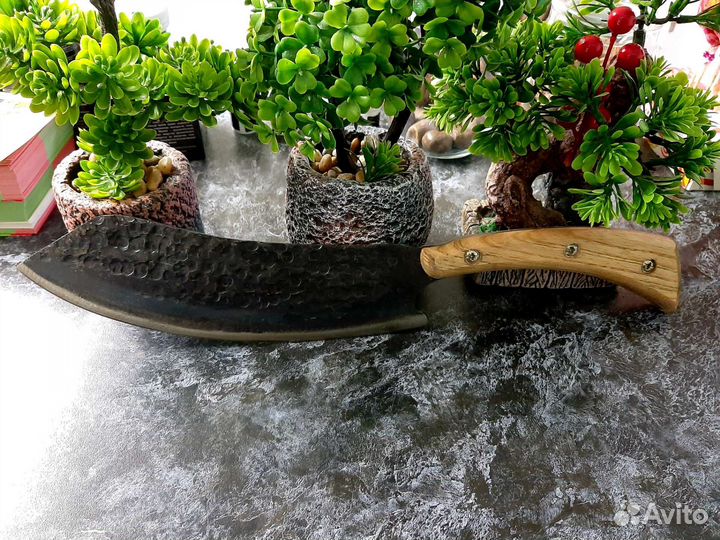 Нож топорик тяпка кованый