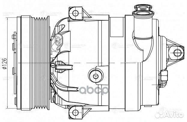 Компрессор кондиционера lcac 0538 luzar