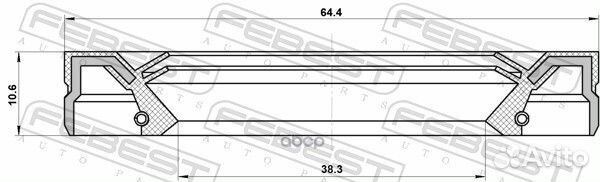 95IEW40641113C сальник привода 38.3x64.4x10.6x1