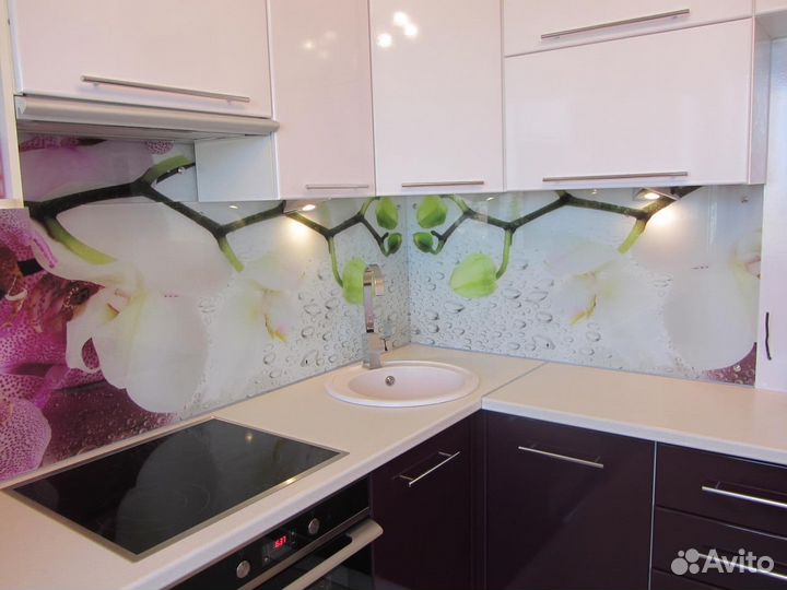 Стеклянные фартуки с фотопечатью в Калининграде